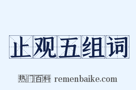 止观五组词是什么意思的图片